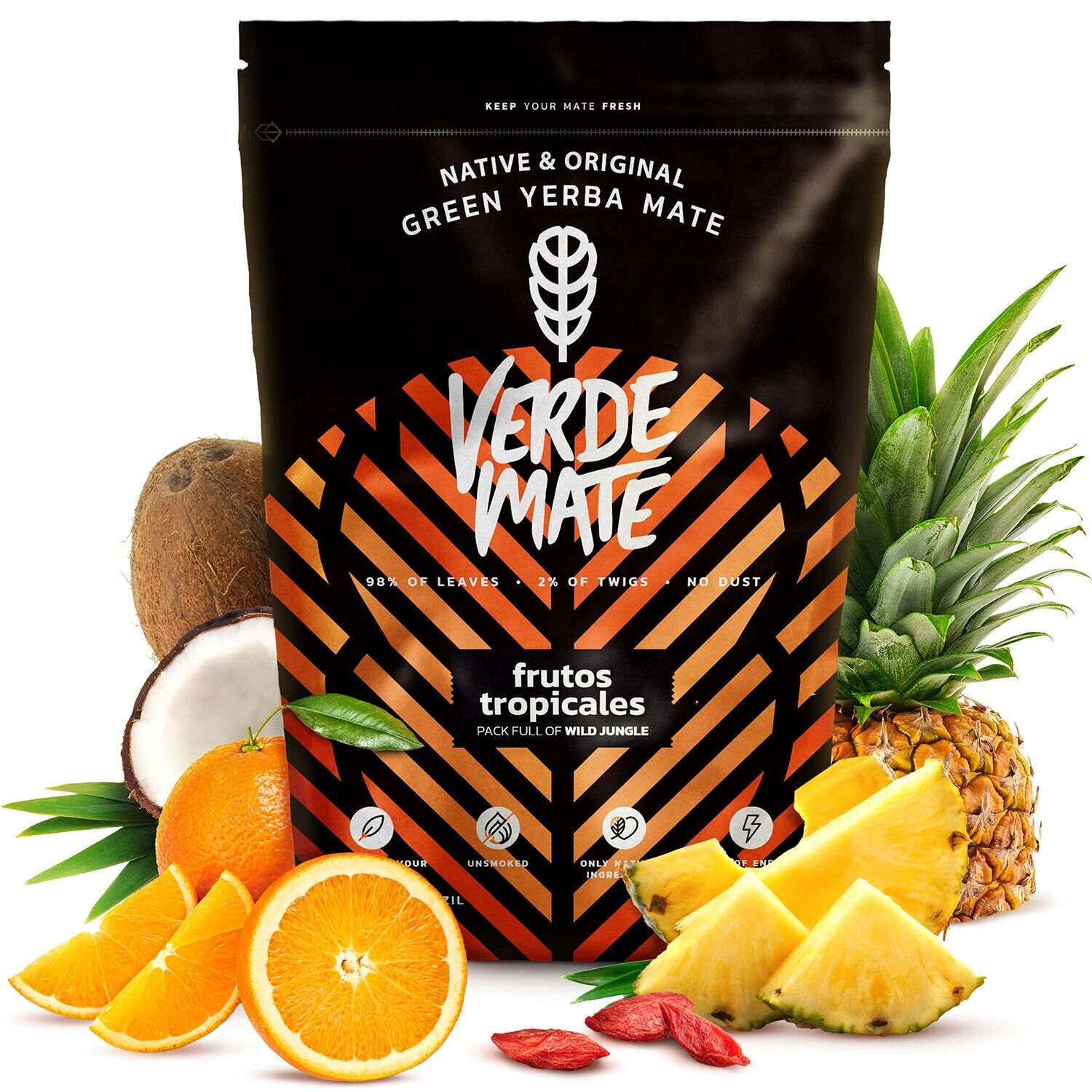 Yerba Mate Tea Verde Mate Unsmoked Energy Brain Boost Good for Beginners 500G