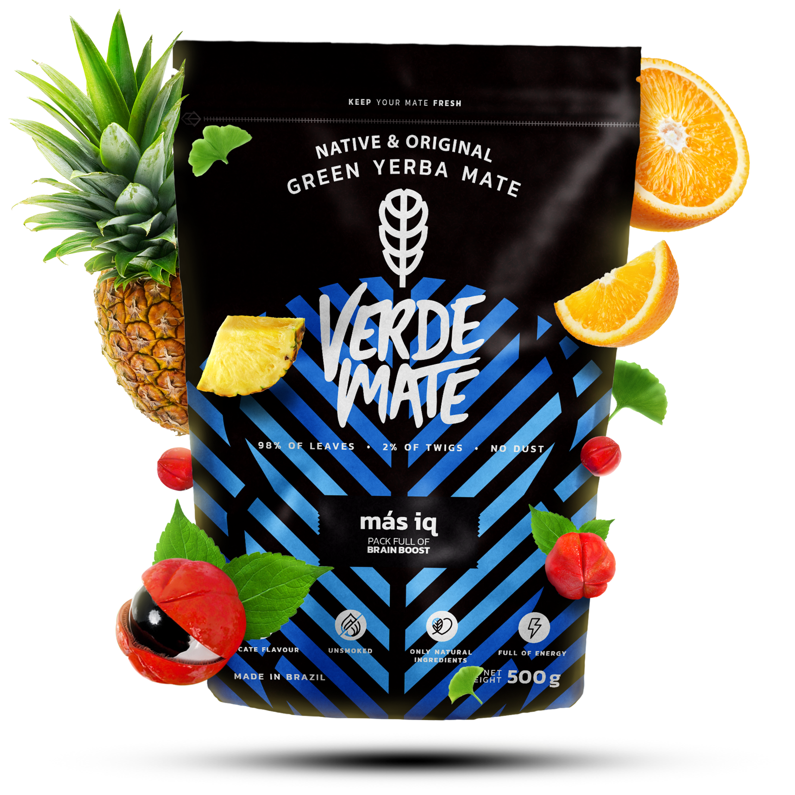 Yerba Mate Tea Verde Mate Unsmoked Energy Brain Boost Good for Beginners 500G